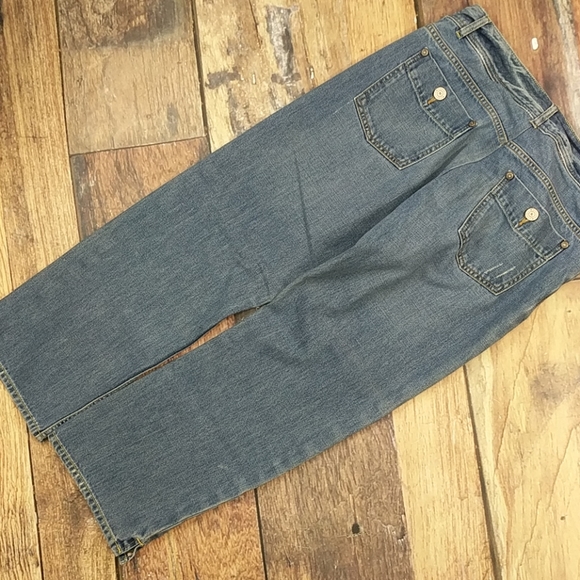 Banana Republic Selvedge Denim Wide Straight Leg Jeans 34" Waist 28" Inseam - Picture 8 of 8